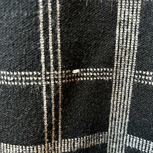 ANTHROPOLOGIE Moth Black Windowpane Plaid Knit Sweater Blazer Women’s Small - Picture 6 of 10